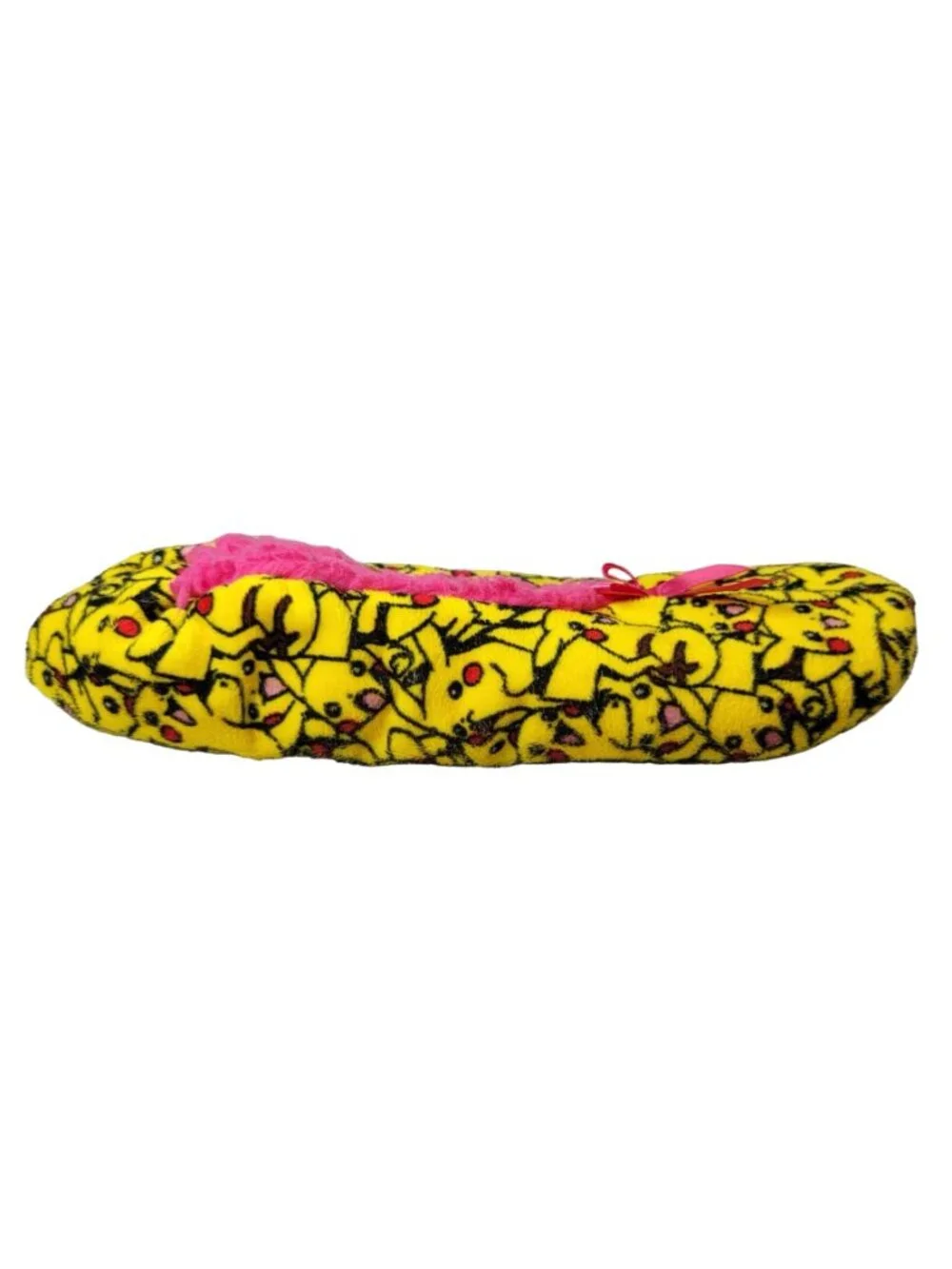 Nintendo Pokemon Pikachu Grippers Slippers Yellow Booties Faux Shearling READ